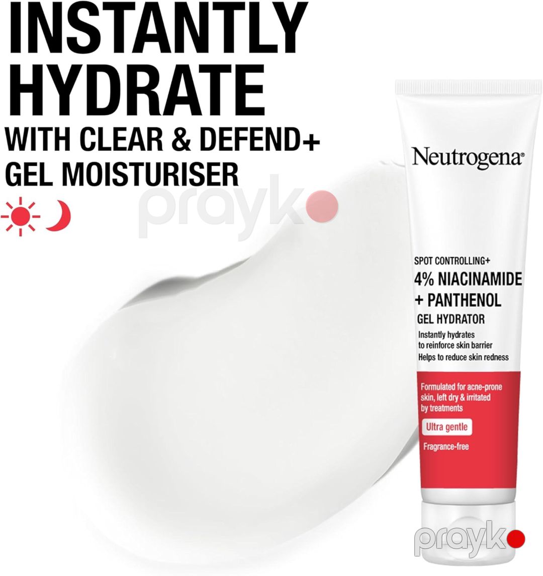 Üz üçün krem Neutrogena Spot Controlling + Gel Hydrator 4% Niacinamide + Panthenol 50 ml — Mallar, Bakı (2)