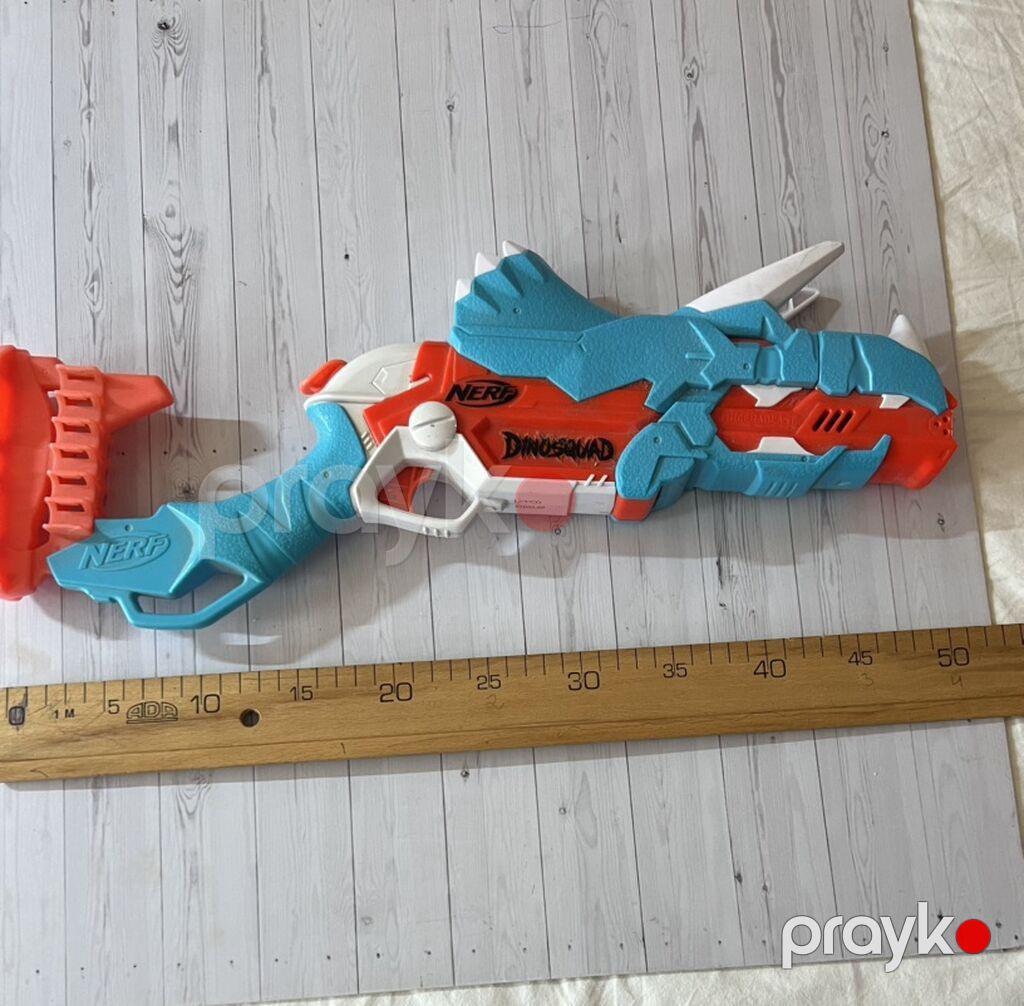 Nerf DinoSquad (Tricera‑Blast) köpük ox atan blaster - Dinozavr — Oyuncaq silahları, Bakı (5)