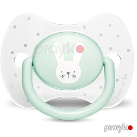 Əmzik Suavinex Premium Hugge Baby Rahat əhvalatlar Dovşan, simmetrik, 0-6 ay, silikon, yaşıl — Bakı