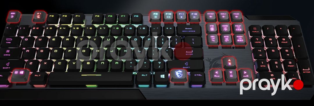 Gaming Keyboard MSI Vıgor GK50 Low Profile Mechanical, RGB — Periferik cihazlar, Bakı (5)