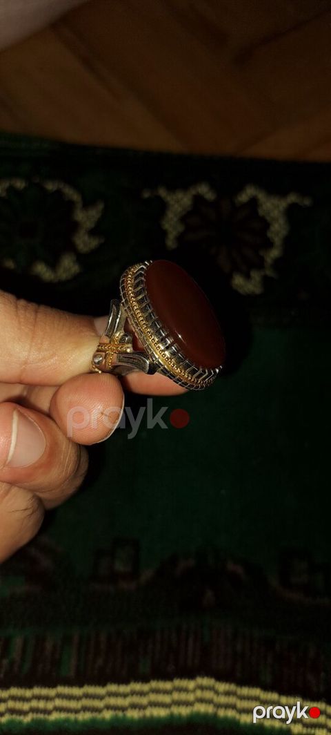 Yəmən əqiqi gümüş üzük — Bakı