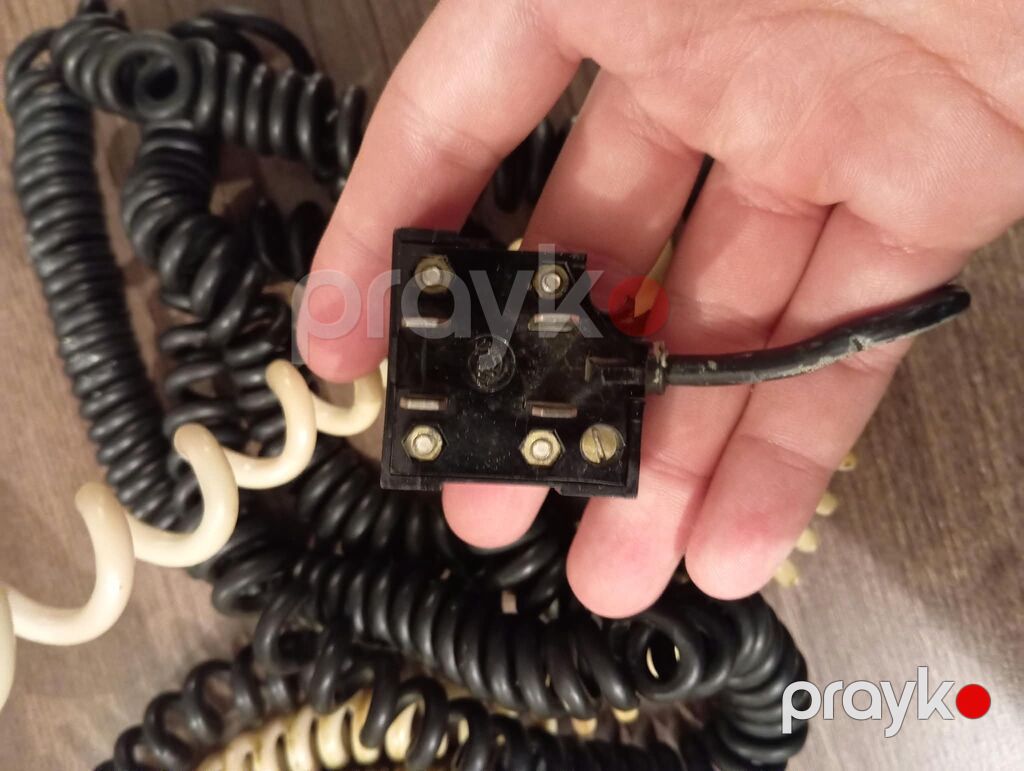 Orginal Retro diskli masa Telefonu - Korpus: parlaq qızılı rəngli — Kabel və radio telefonları, Bakı (2)