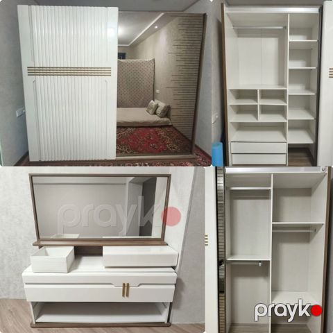 İşlənmiş, 2 qapılı, Güzgülü, Ağ, Kupe, Düz dolab — Bakı
