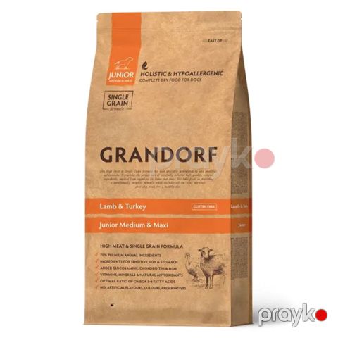 Quru yem itlər üçün Grandorf Lamb&Turkey, bala itlər üçün, 10 kq — Bakı
