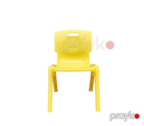 Uşaqlar üçün stul 07, plastik, 27x32 sm, sarı — Bakı
