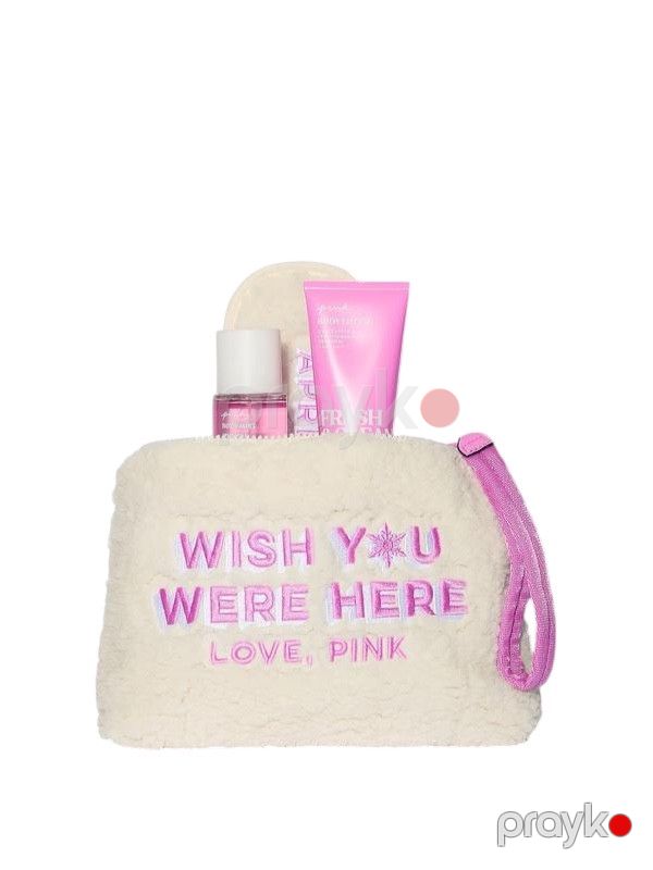 Kosmetika dəsti Pink Body Fragrance Fresh Clean (bədən üçün mist 75 ml + bədən üçün losyon 75 ml + kosmetik çanta + yuxu maskası) — Mallar, Bakı (2)