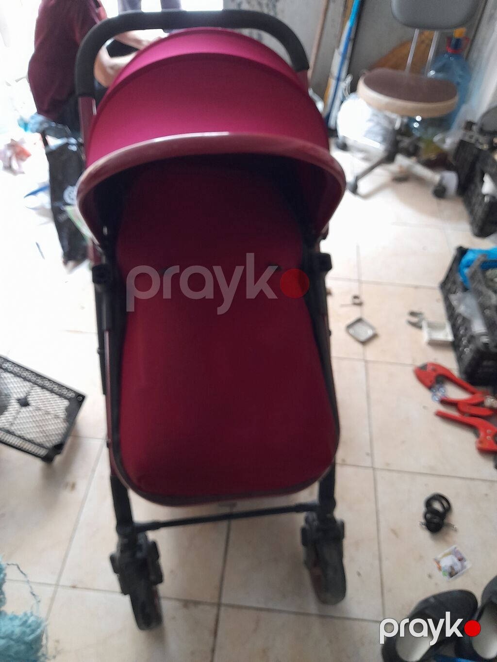 Uşaq arabası – “Baby Home” markası, bənövşəyi/bordo rəng — Arabalalar, Bakı (4)