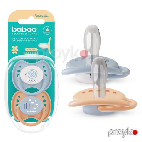 Əmziklər dəsti Baboo, simmetrik, silikon, Blue Haze, 6+ ay, 2 ədəd, N2 - 85732 — Bakı