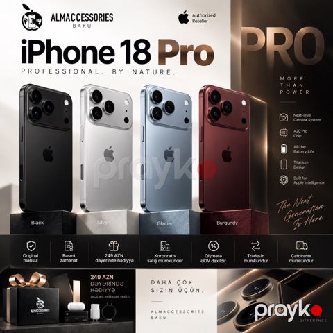 Apple iPhone 18 Pro Black 256GB/12GB sifarişi — Bakı