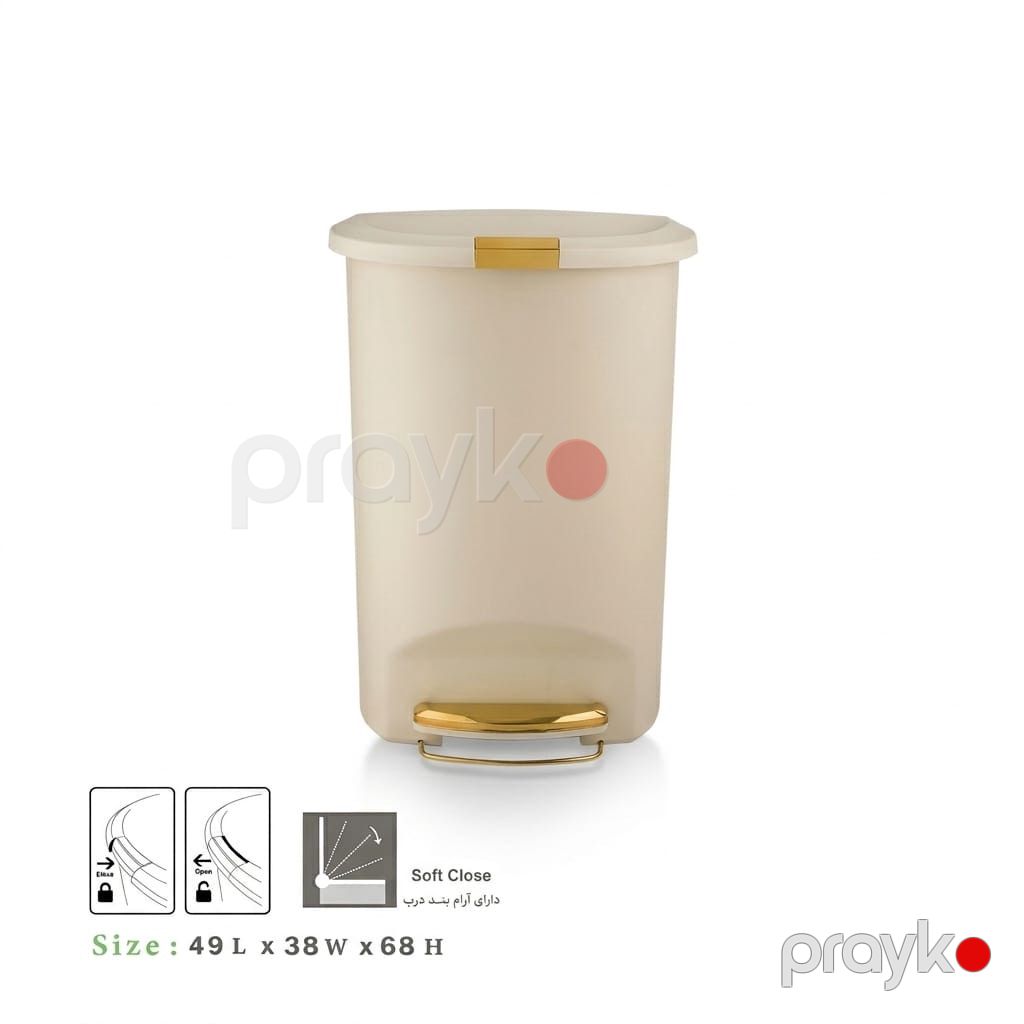 Zibil qabı OP-999, qapaq ilə/pedal ilə, paslanmayan polad, 5 l — Mallar, Bakı (2)