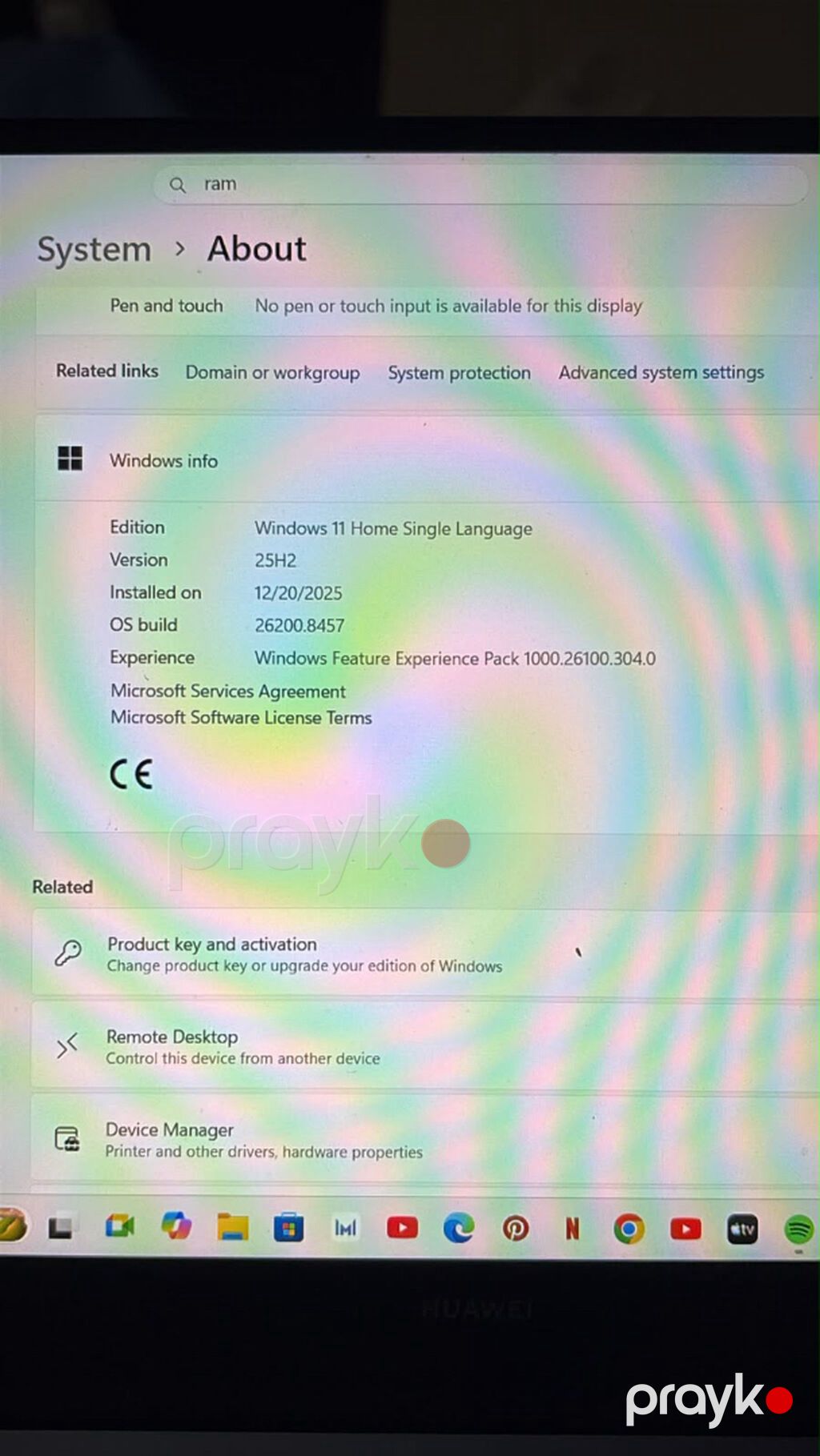 Çanta üstündə hədiyyə verilir Huawei Matebook D15 Processor: Intel — Huawei, Bakı (4)