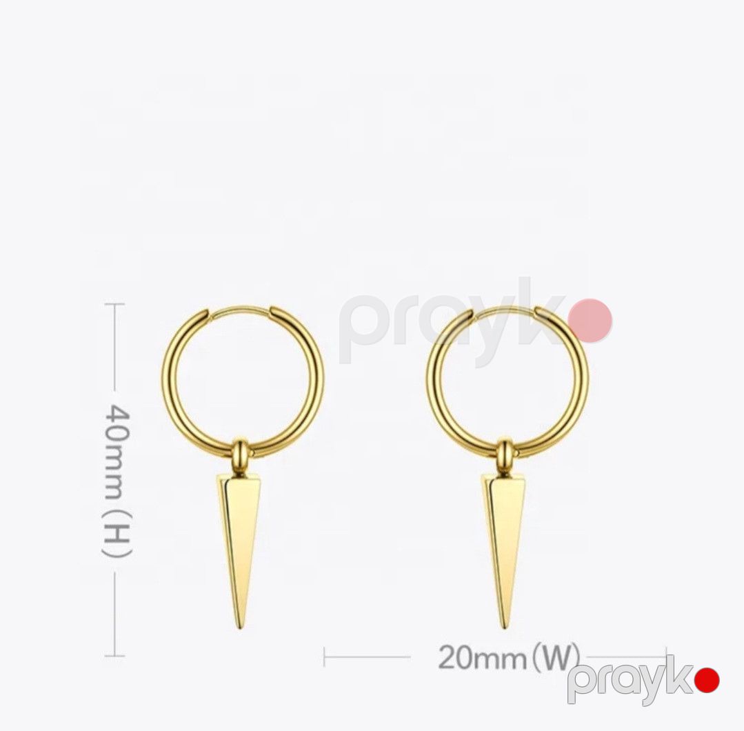 Sırğalar qadınlar üçün NOOR001 qızılı — Mallar, Bakı (3)