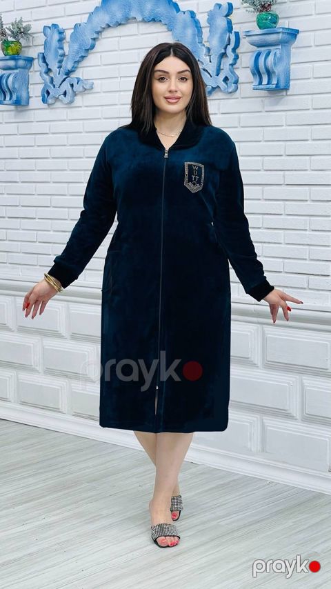 Ev xələti 2795569, tünd göy, velür, ölçü 4XL — Bakı