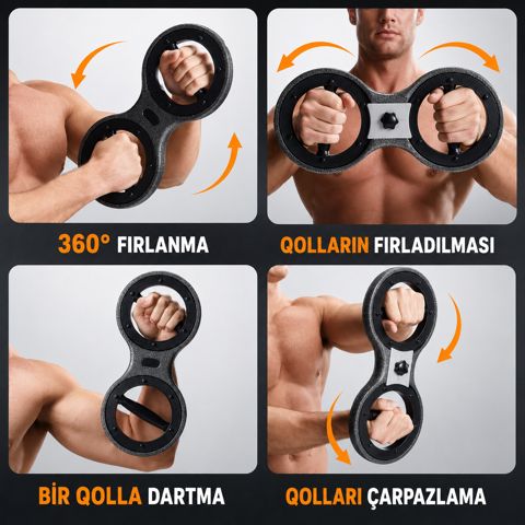 Fırlanan idman trenajoru, boz — Bakı