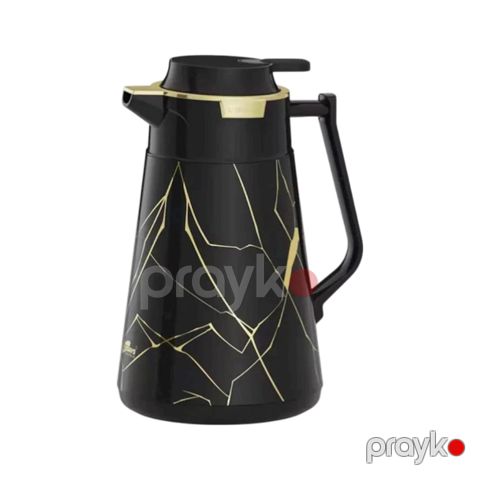 Vakuumlu termos Sunlife, 1 L. Material: şüşə içlik, metal, rəng: qara - grnsmehsul72 — Bakı