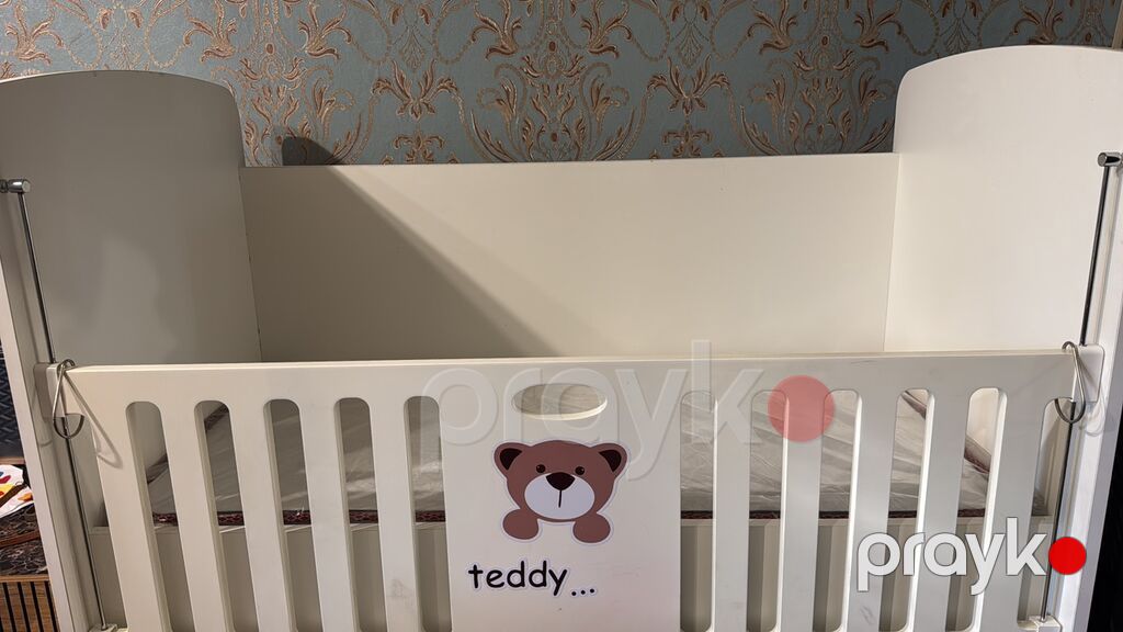 Uşaq beşiyi – Baby Mood “Teddy” modeli - Rəng: krem/ağ və bej tonları — Bəşikləri, Bakı (2)