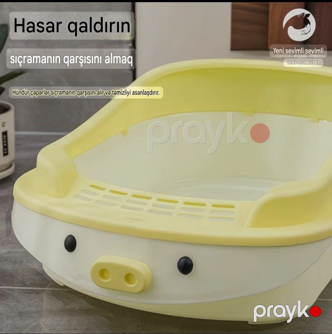 Tualet-lotok ZC21018L, pişiklər üçün, mavi, plastik, 14x29x43 sm — Tualetlər, Bakı (2)