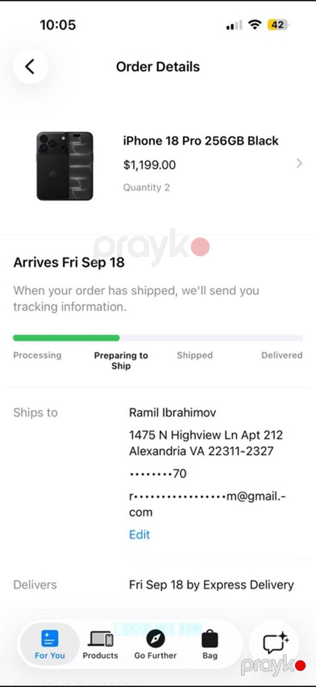 IPhone 18 Pro, 256 GB, Qara — Apple iPhone, Digah (3)