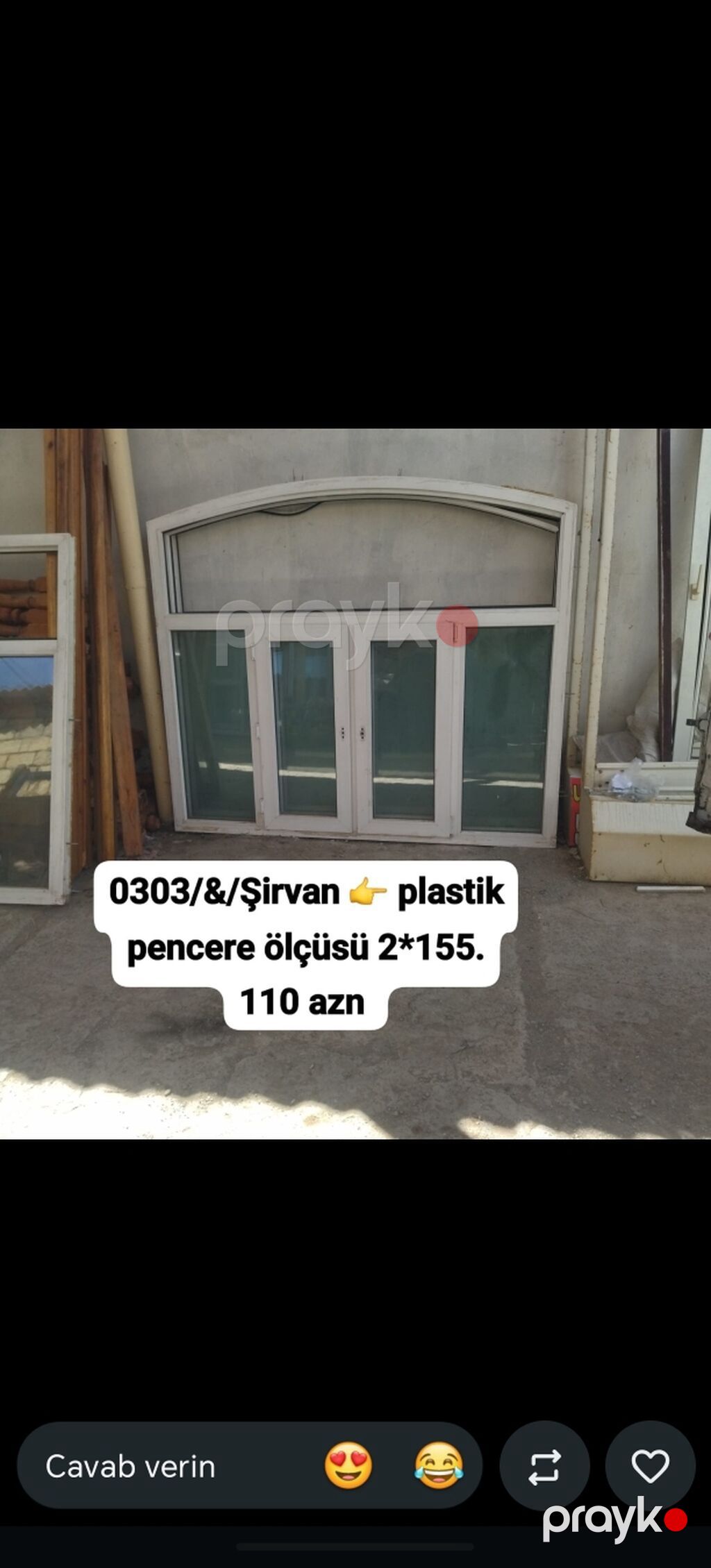 Məhsul: Pəncərə və pəncərə-blokları - Alüminium pəncərə: ölçü 1.37 x — Pəncərələr, qapılar, balkonlar, Şirvan (3)