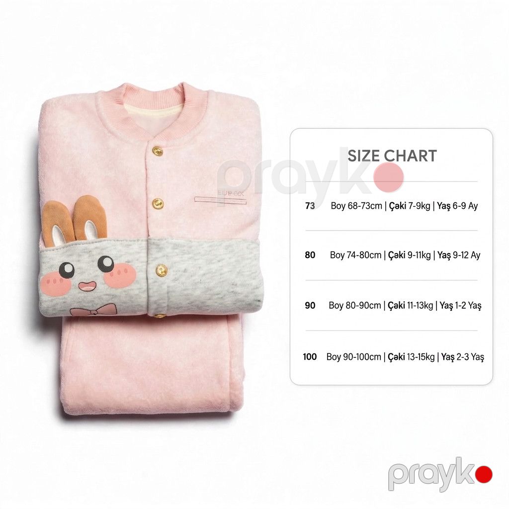 Şalvarlı pijama dəsti qız üçün Bambino, çəhrayı, pambıq, ölçü 18-24 ay — Mallar, Bakı (2)
