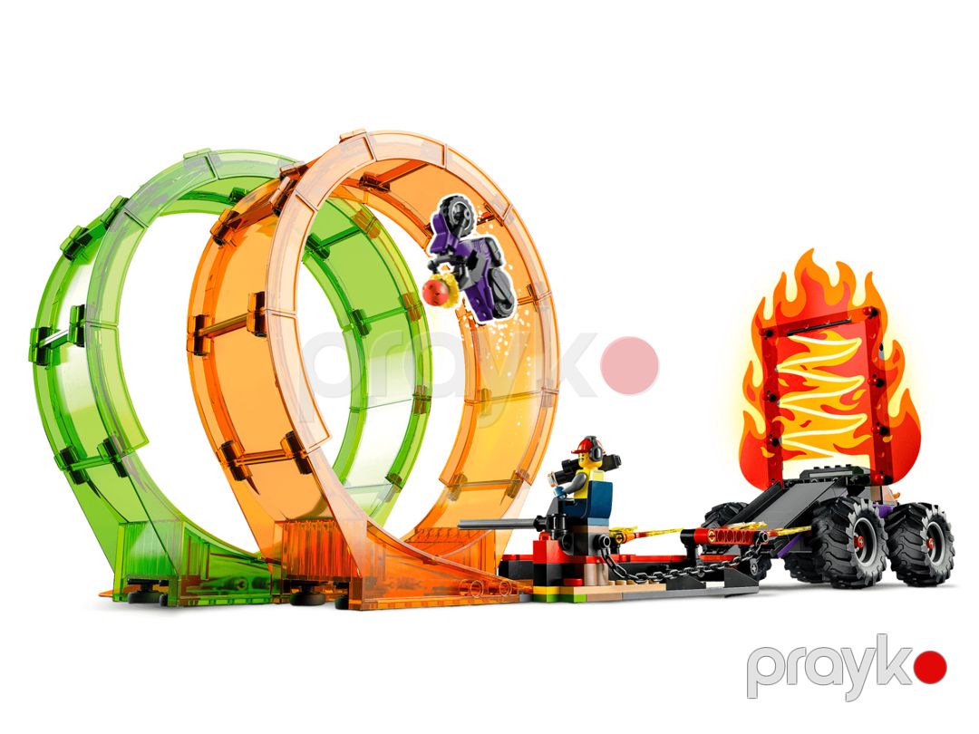 Konstruktor Lego City Stuntz Double Loop Stunt Arena 60339 — Mallar, Bakı (3)