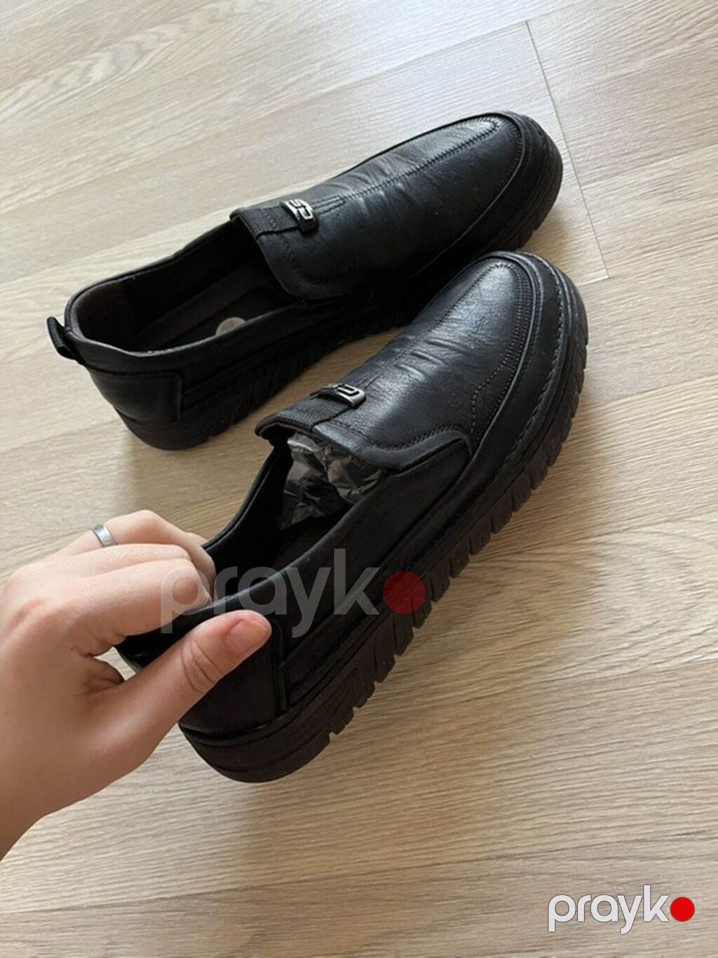 Qara kişi loaferləri - Model: Slip-on loafer - Rəng: Qara - Material — Mokasin, Novxanı (4)