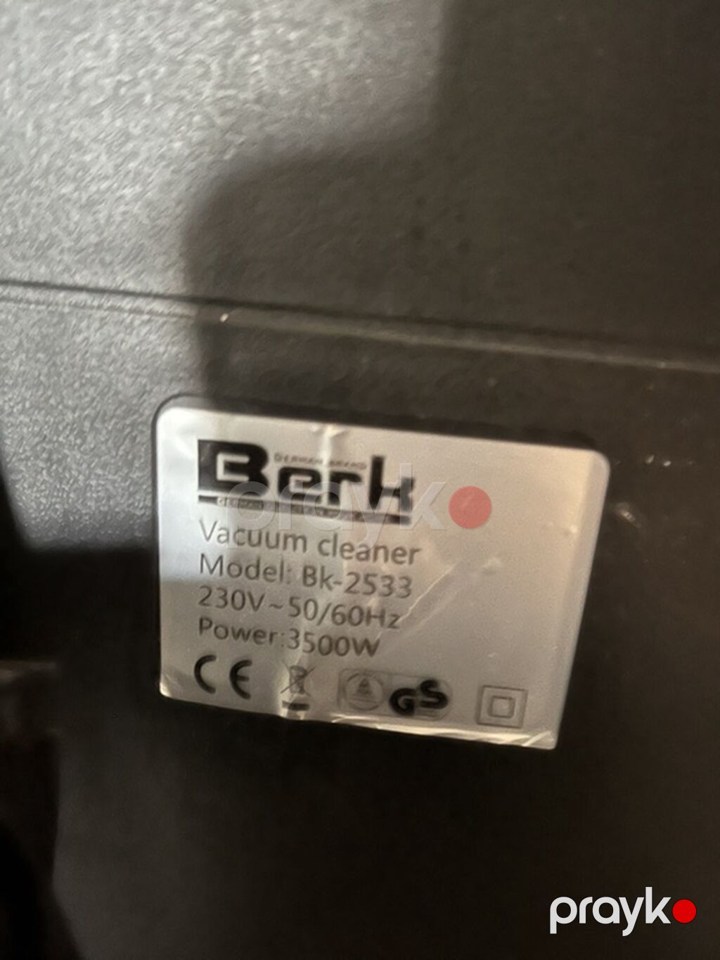 Berk BK-2533 tozsoran - Güc: 3500W - Gərginlik: 230V, 50/60Hz — Tozsoran, Mingəçevir (3)