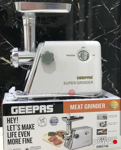 Ət çəkən maşın Geepas, 1500 Vt, Revers ilə, Yeni — Bakı