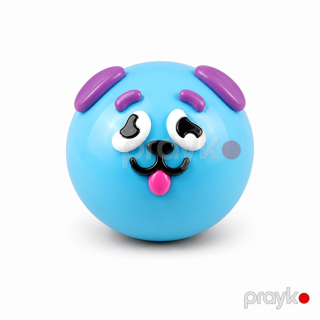 Antistress oyuncaq Funny face squishy, 3+ yaş, silikon, mavi — Mallar, Bakı (2)