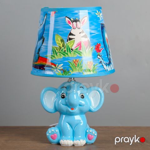 Stolüstü uşaq lampası, fil fiqurlu, mavi, 27 sm - homestore_vm1344 — Bakı