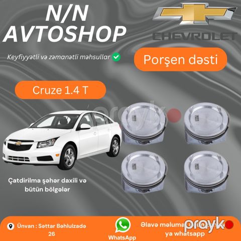 Chevrolet Cruze 1.4T porşen dəsti — Bakı