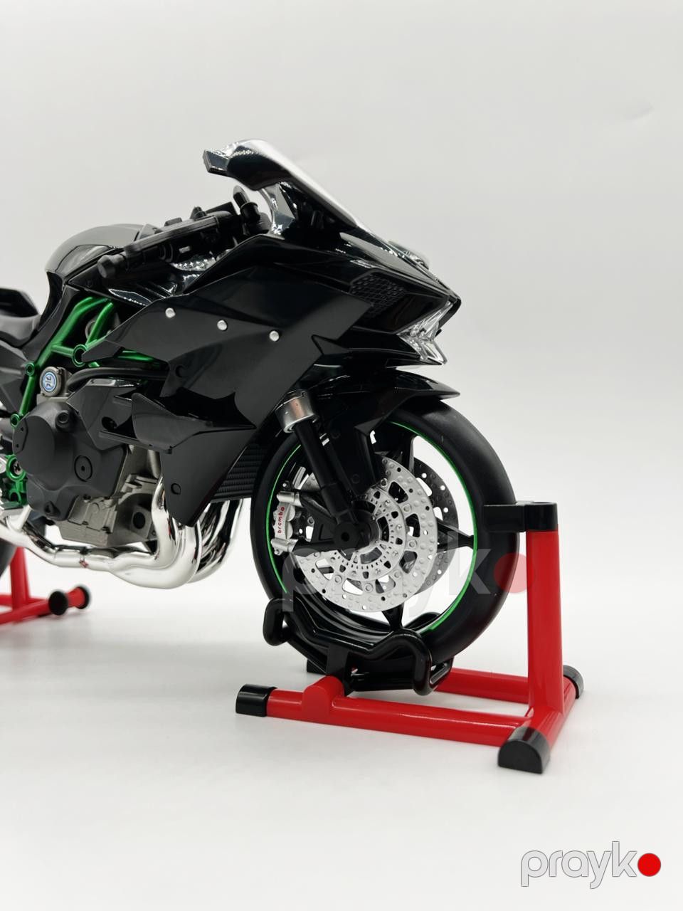 Oyuncaq motosikl Kawasaki H2R, metal/plastik, qara, 8 yaş — Mallar, Bakı (3)