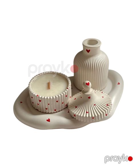Şam dəsti 97639, ağ/qırmızı, 3 əd — Bakı