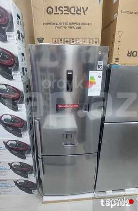 İşlənmiş 2 qapılı LG Soyuducu Satılır, rəng - Boz, Dispenserli — Bakı