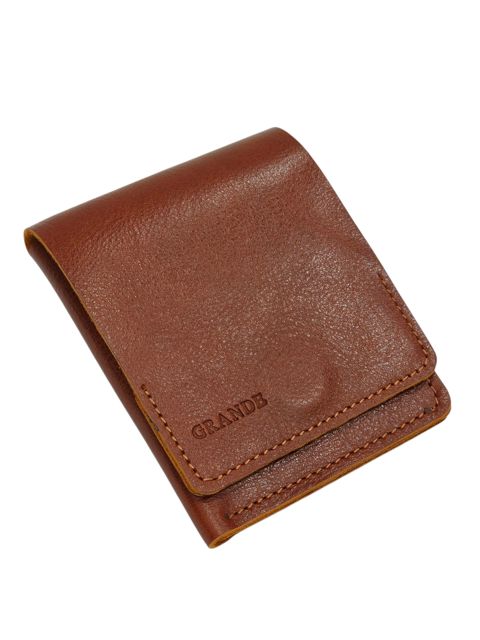 Pulqabı Grande, təbii dəri, açıq qəhvəyi, 10.5x8 sm — Bakı
