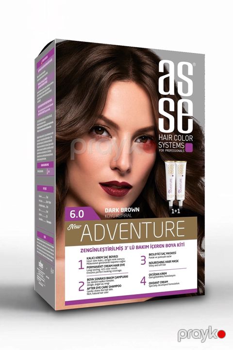 Krem-boya oksidləşdirici ilə Asse Set Dark Auburn 6.0, 50 ml — Bakı