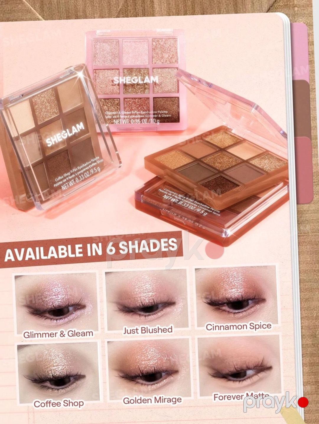 Göz kölgəsi palitrası Sheglam Golden Mirage 9.5 q — Mallar, Bakı (2)