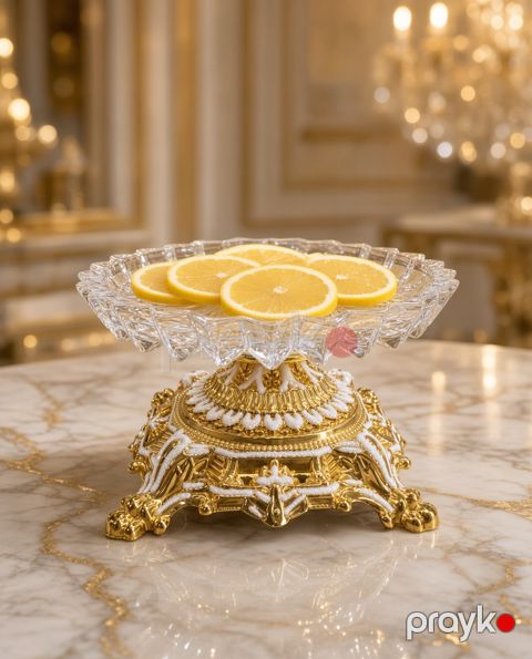 Limon qabı 2754417, metal/şüşə, şəffaf/qızılı — Bakı