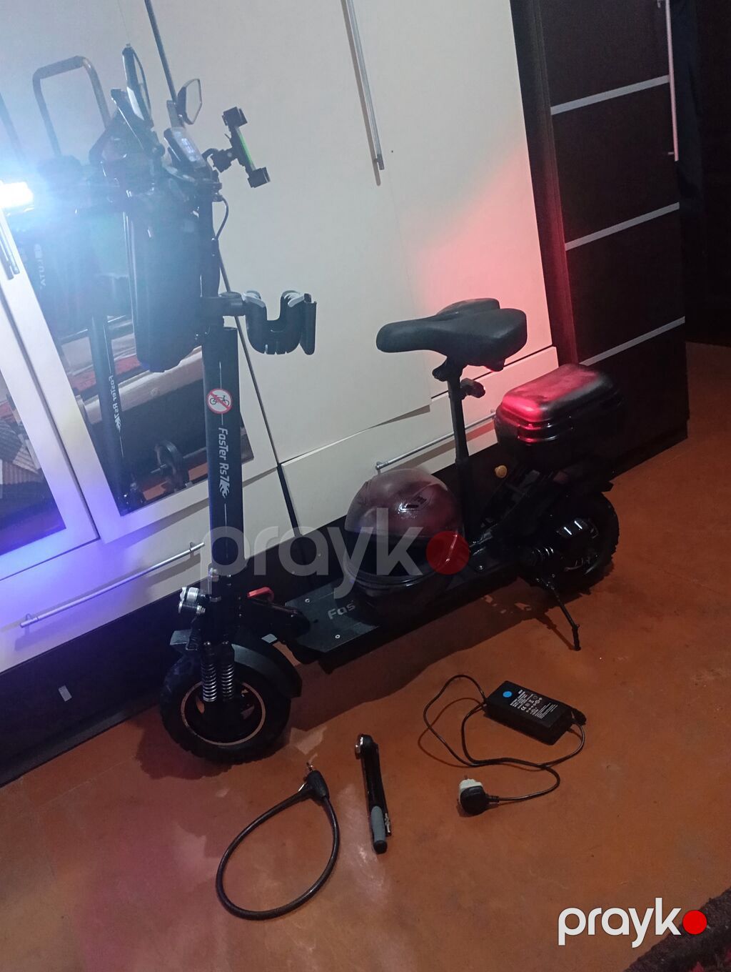 Elektrikli skuter – Foster Rs7 - Güclü ön ikiqat amortizatorlu asqı — Skuterlər, Digah (4)