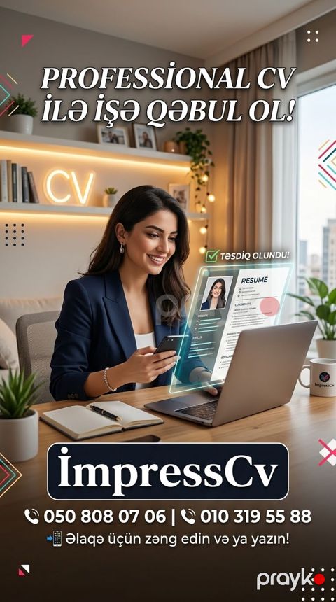 Keyfiyyətli, səliqəli və işəgötürənlərin diqqətini çəkəcək CV — Bakı