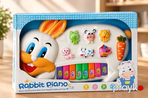 Musiqili oyuncaq Chuangfa Toys MK655 Rabbit Piano, 3+ yaş, Plastik — Bakı