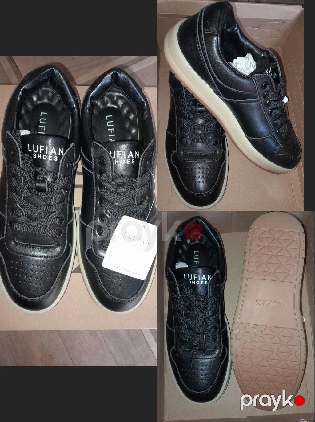 Lufian Shoes kişi krossovkası - Rəng: qara üst, açıq bej/karamel — Krossovkalar, Bakı (4)