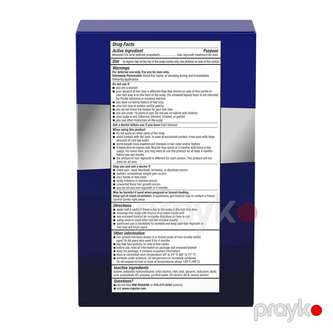 Kişilər üçün saç uzanmasının üçün köpük Rogaine Minoxidil 3 əd x 60 q — Mallar, Bakı (3)