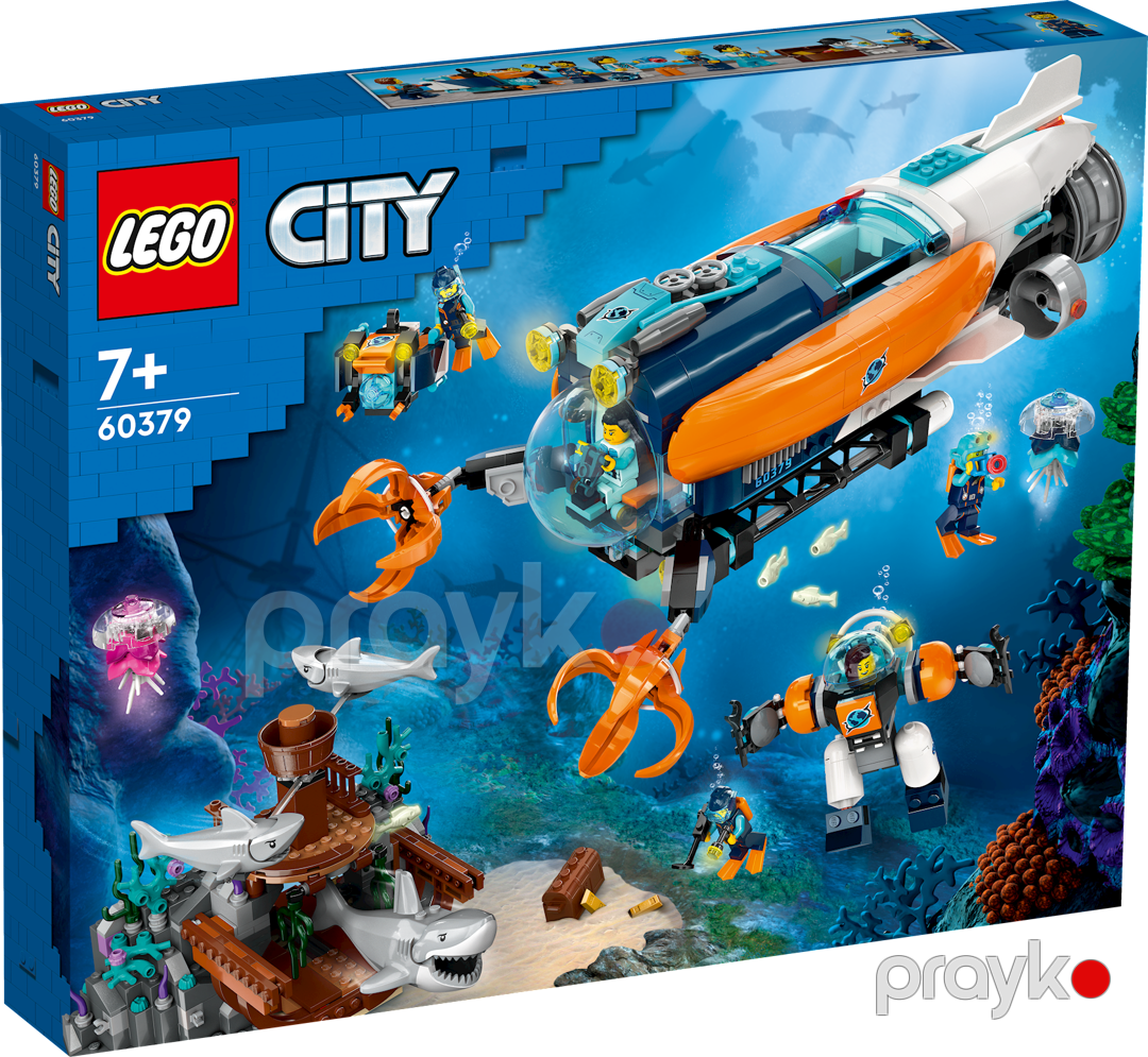 Konstruktor Lego City Exploration Deep Sea Explorer Submarine 60379, 7+ yaş, 842 hissə — Mallar, Bakı (2)