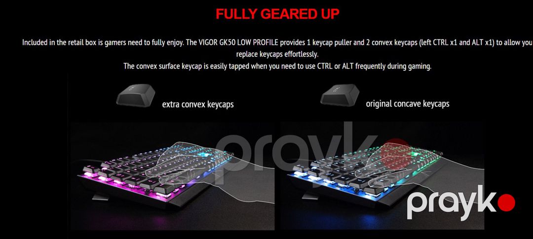 Gaming Keyboard MSI Vıgor GK50 Low Profile Mechanical, RGB — Periferik cihazlar, Bakı (6)