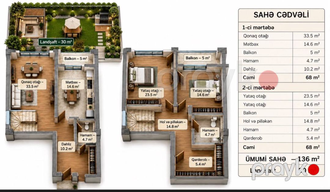 Satılır 5 otaqlı yeni tikili 136 m² — Mənzil, Bakı (5)