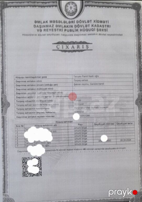 50 sot torpaq sahəsi, Şabran r — Torpaq, Şabran (3)