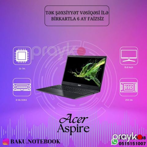 Noutbuk "Acer i3 7th" — Bakı