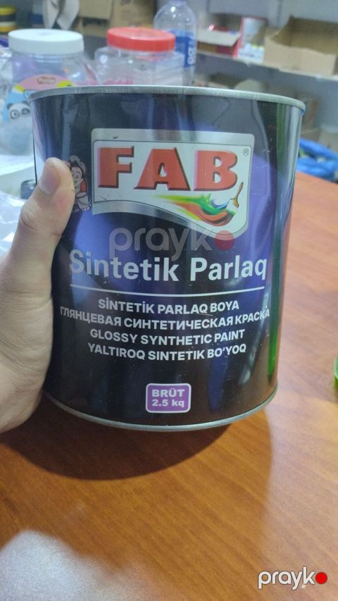 FAB Sintetik Parlaq Boya – 2.5 kq (brüt) - Növ: Sintetik əsaslı — Bakı