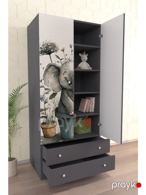 Şkaf Elegant Wood ZARR512, laminat, 80х54х180 sm — Bakı